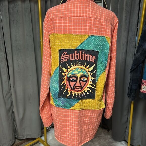 Handmade Vintage Upcycled Kantha & Flannel Shacket- Sublime - Picture 2 of 13